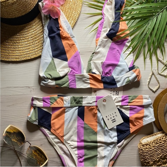 Billabong Striped Plunge Bikini Set - Picture 3 of 13